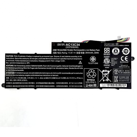 30Wh AC13C34 Battery For Acer Aspire ES1-111