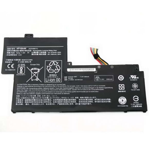 42Wh AP16A4K Battery For Acer Aspire One Cloudbook AO1-132-N14N/W