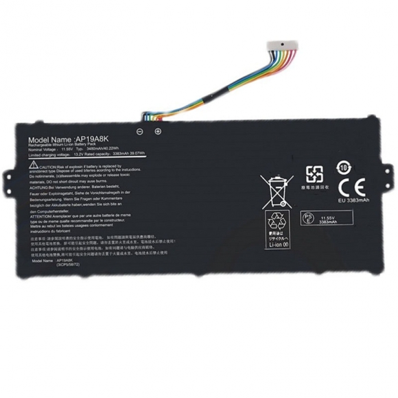 41Wh AP19A5K Battery For Acer Chromebook Spin 11 (CP311-1HN)