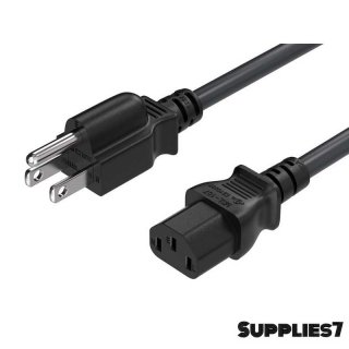 Supplies7-1.5ft 18 AWG Universal Power Cord (IEC320 C13 to NEMA 5-15P)