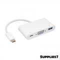 Supplies7-USB 3.1 Type C to VGA + USB 3.0 Type A + Type C Date and Charging Adapter