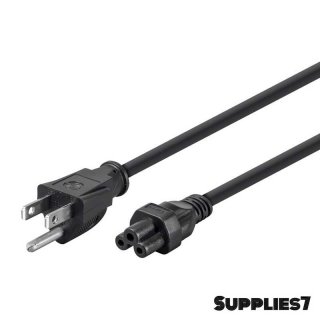 Supplies7-6ft USA NEMA 5-15P 3-pin to C5 Power Cord with 18/3 SVT